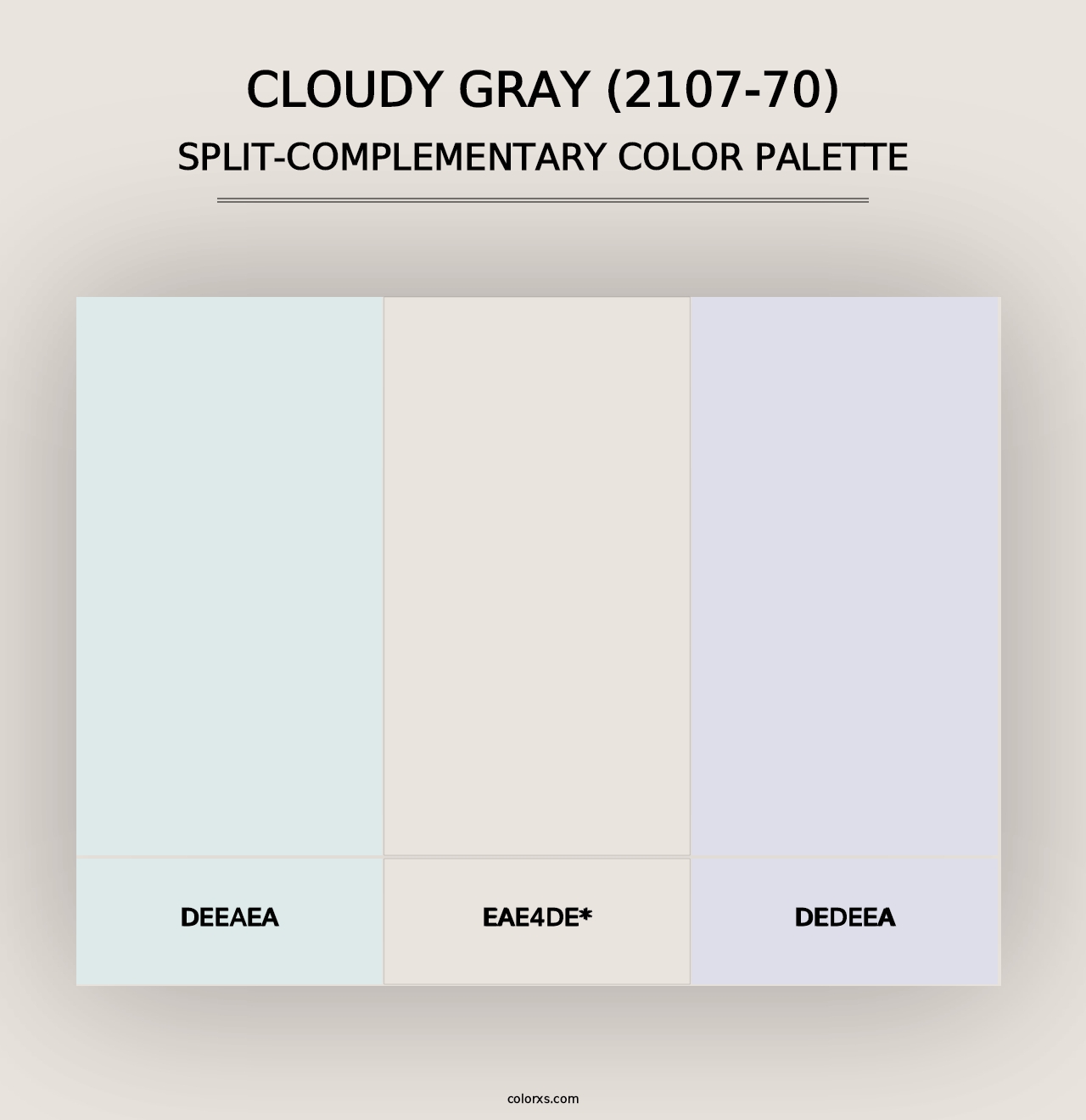 Cloudy Gray (2107-70) - Split-Complementary Color Palette