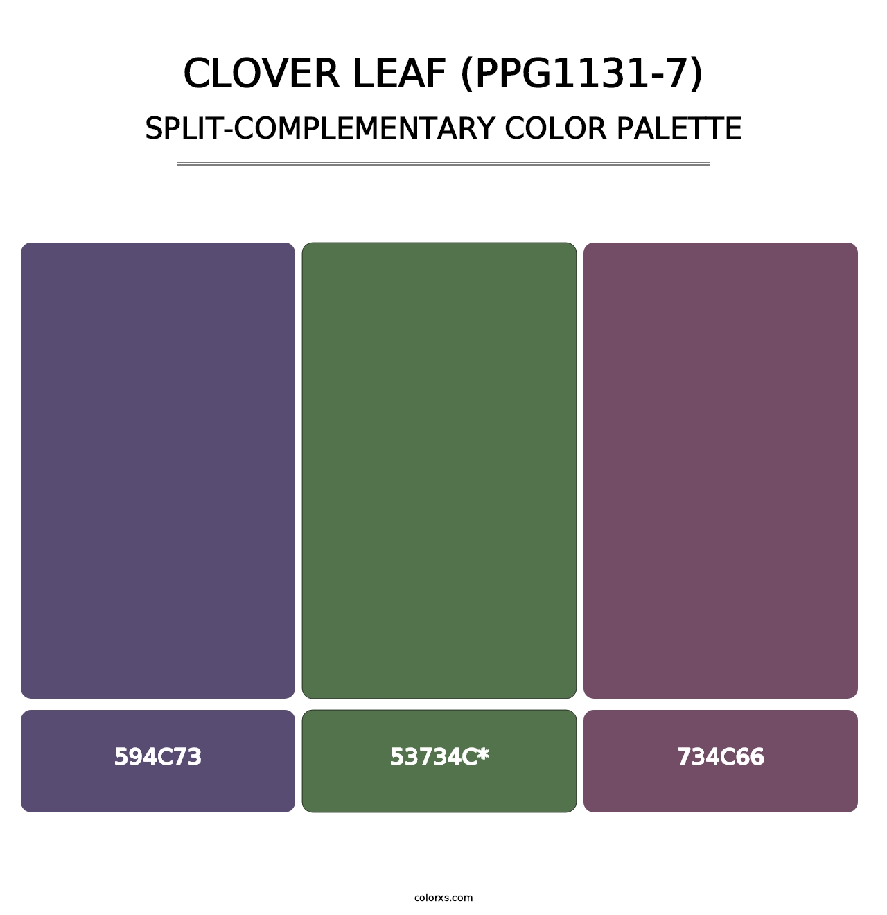 Clover Leaf (PPG1131-7) - Split-Complementary Color Palette