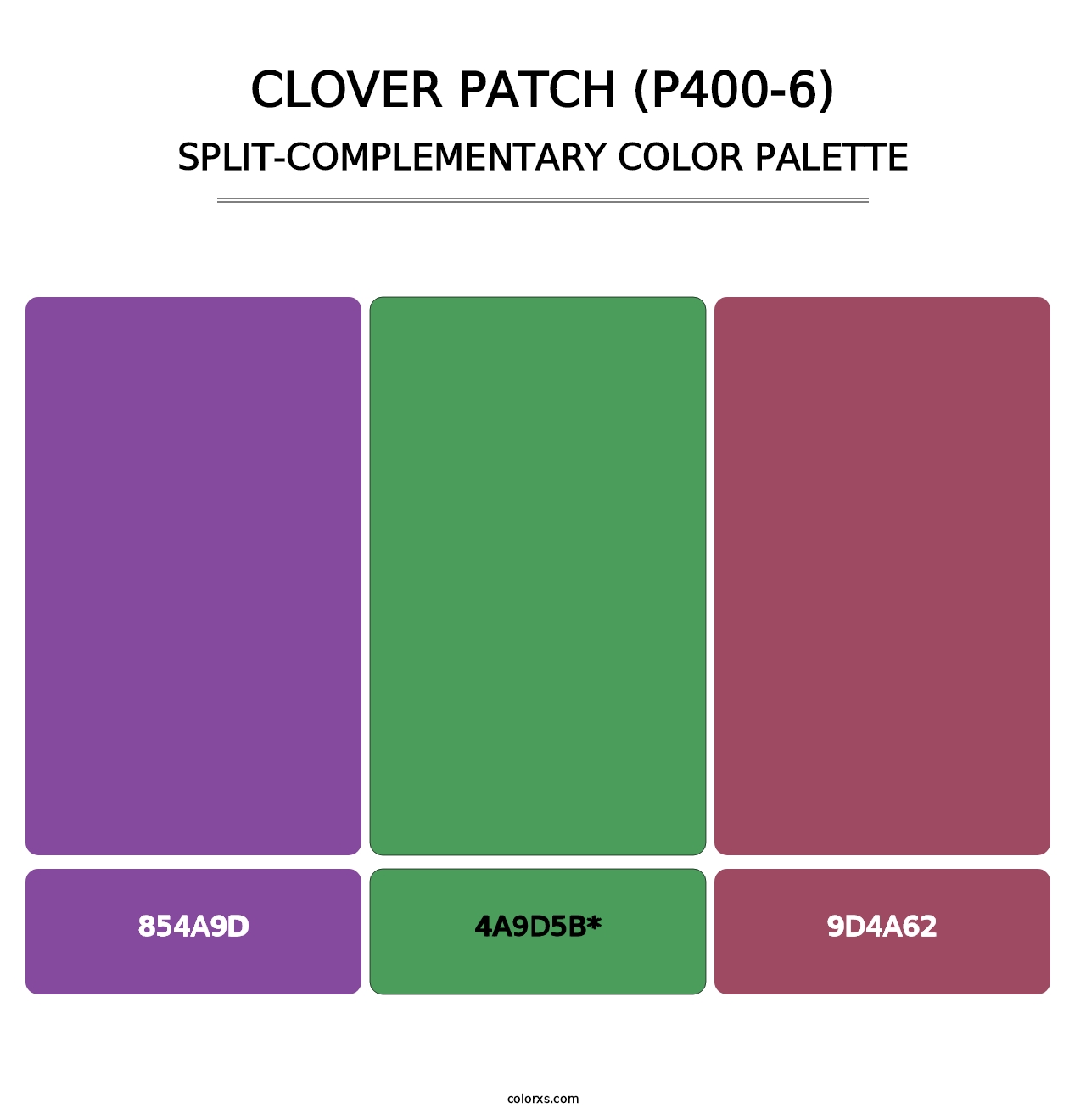 Clover Patch (P400-6) - Split-Complementary Color Palette