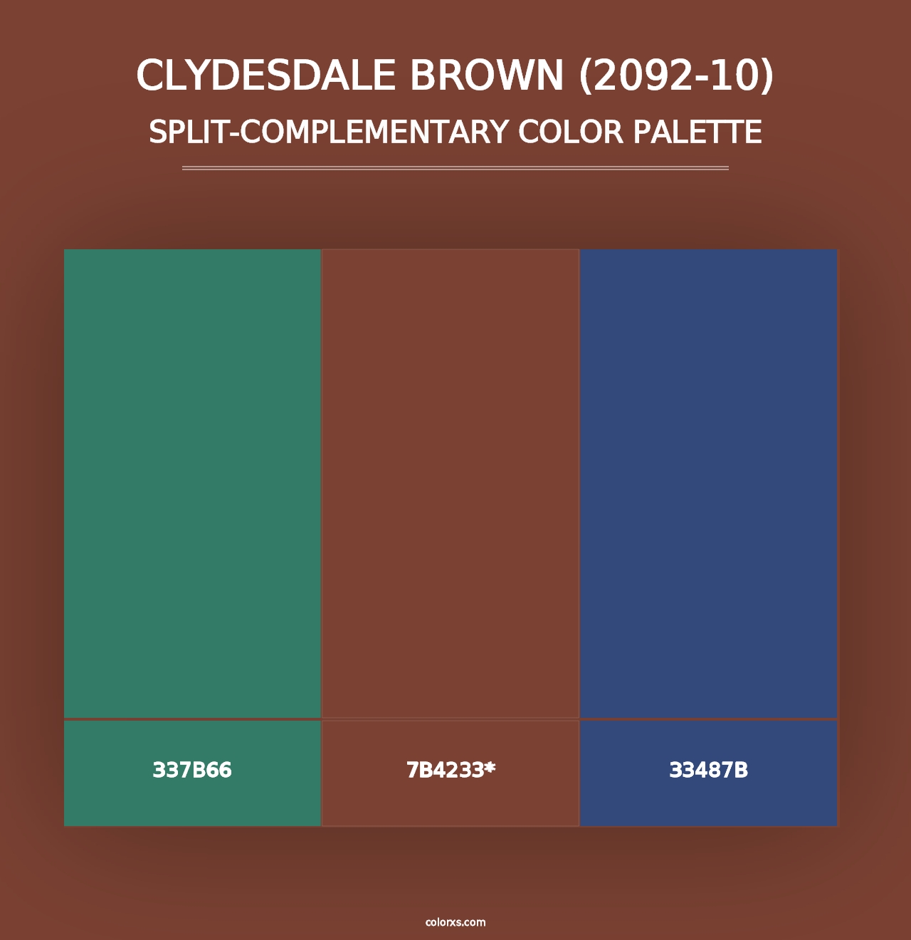 Clydesdale Brown (2092-10) - Split-Complementary Color Palette