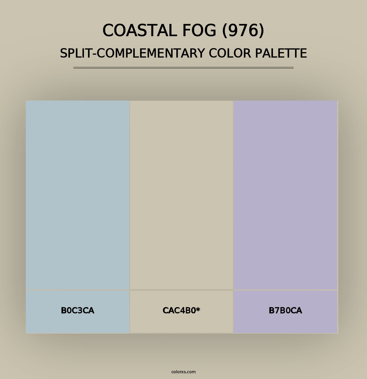 Coastal Fog (976) - Split-Complementary Color Palette