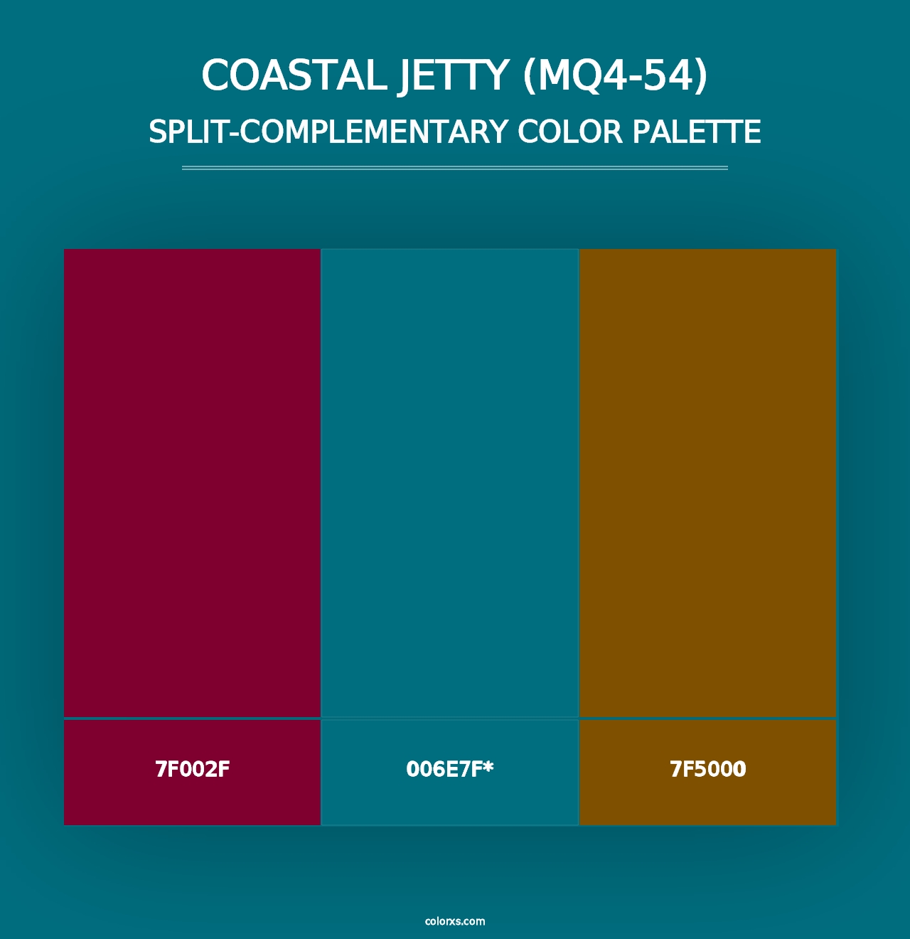 Coastal Jetty (MQ4-54) - Split-Complementary Color Palette