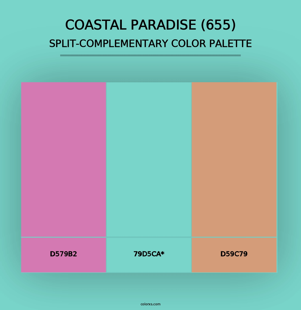 Coastal Paradise (655) - Split-Complementary Color Palette