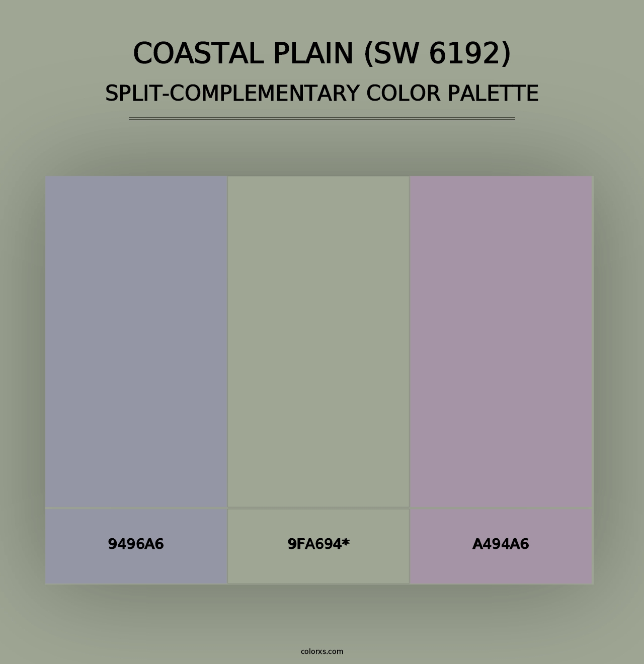 Coastal Plain (SW 6192) - Split-Complementary Color Palette