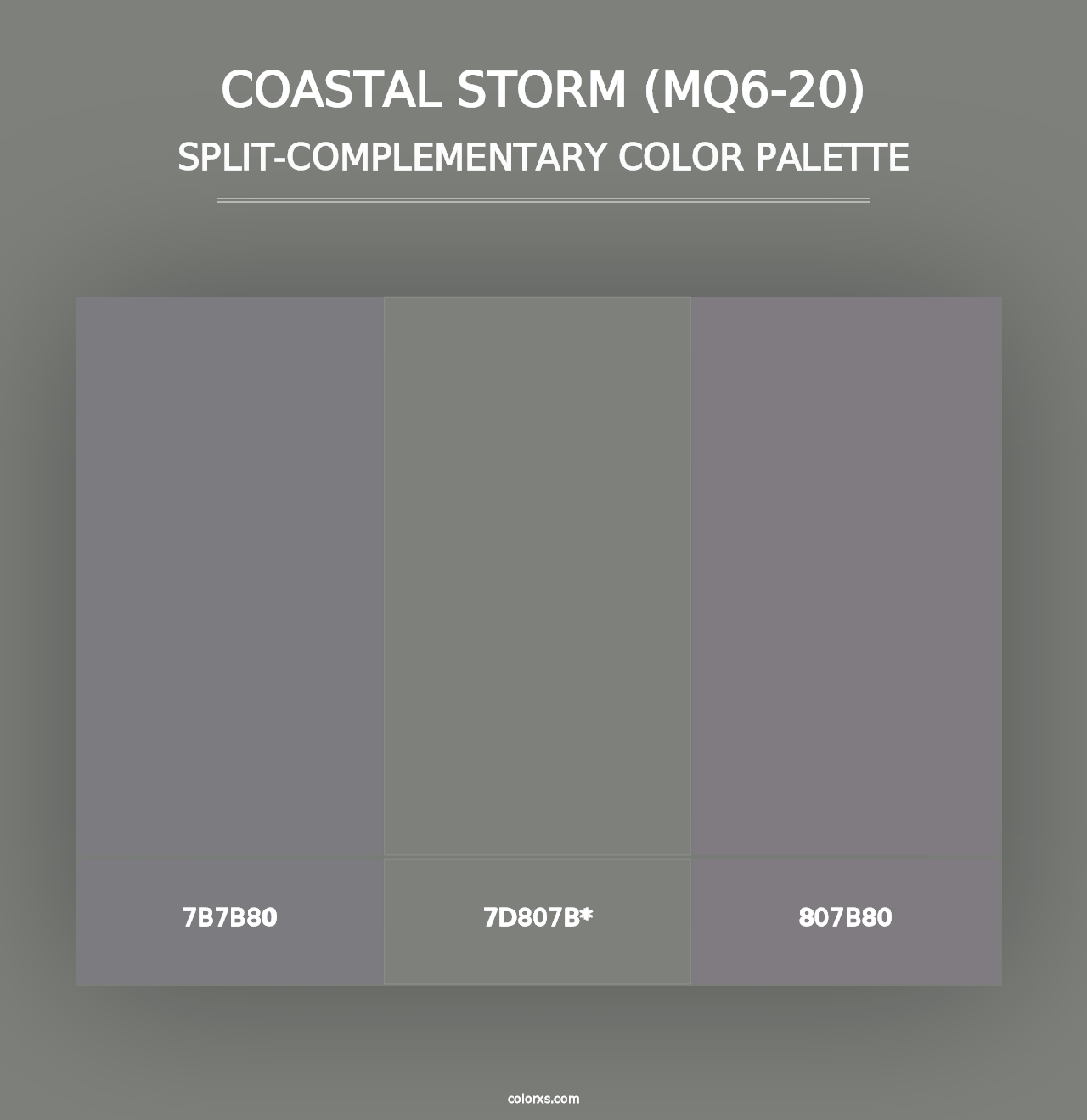 Coastal Storm (MQ6-20) - Split-Complementary Color Palette