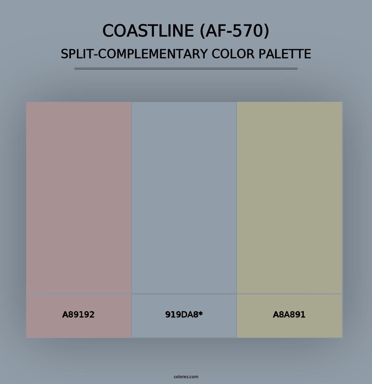 Coastline (AF-570) - Split-Complementary Color Palette