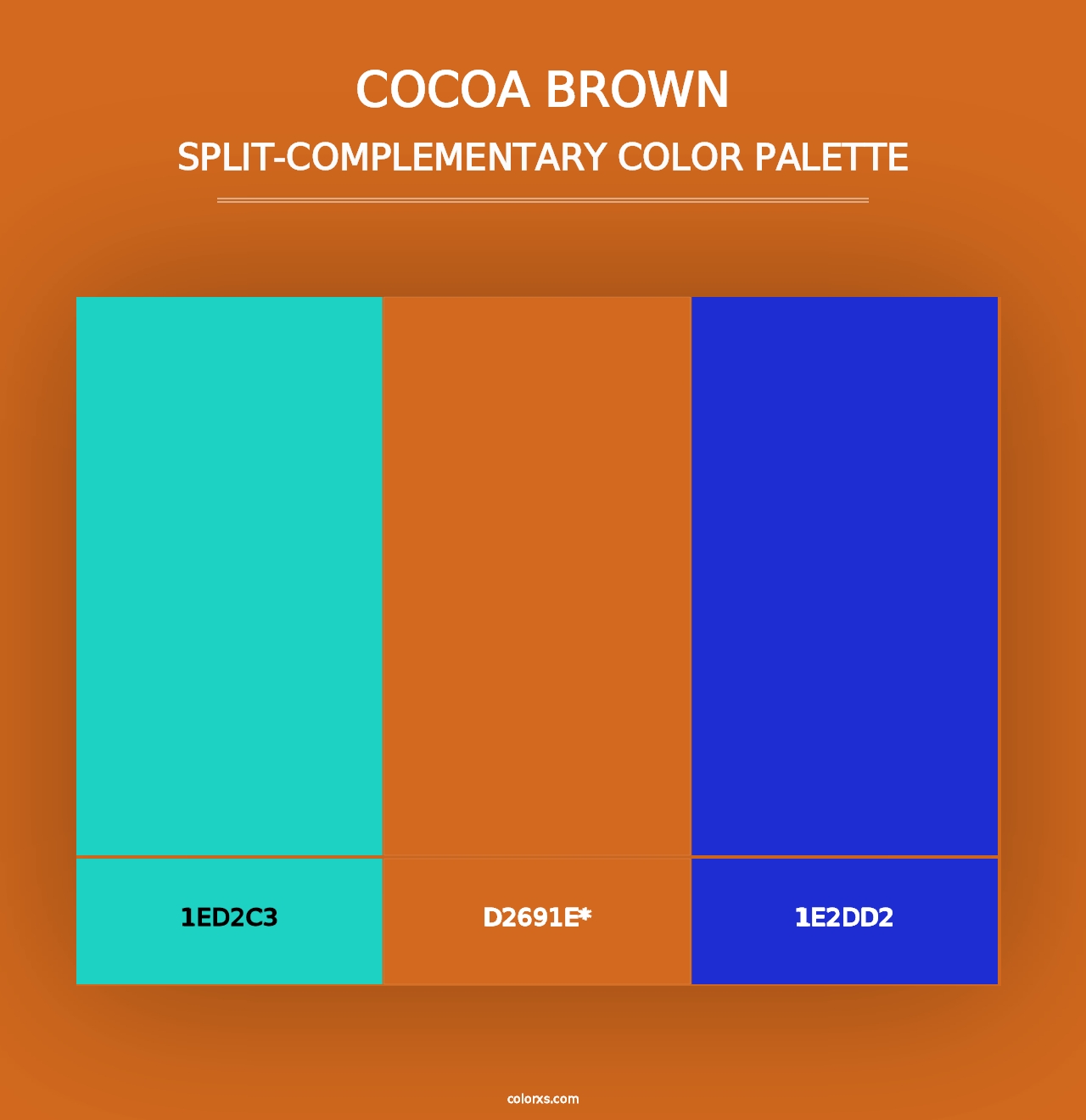 Cocoa Brown - Split-Complementary Color Palette