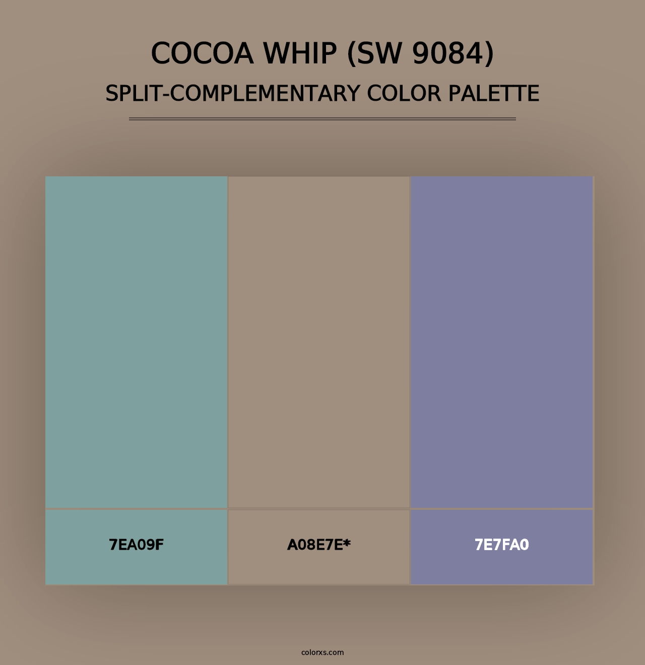 Cocoa Whip (SW 9084) - Split-Complementary Color Palette