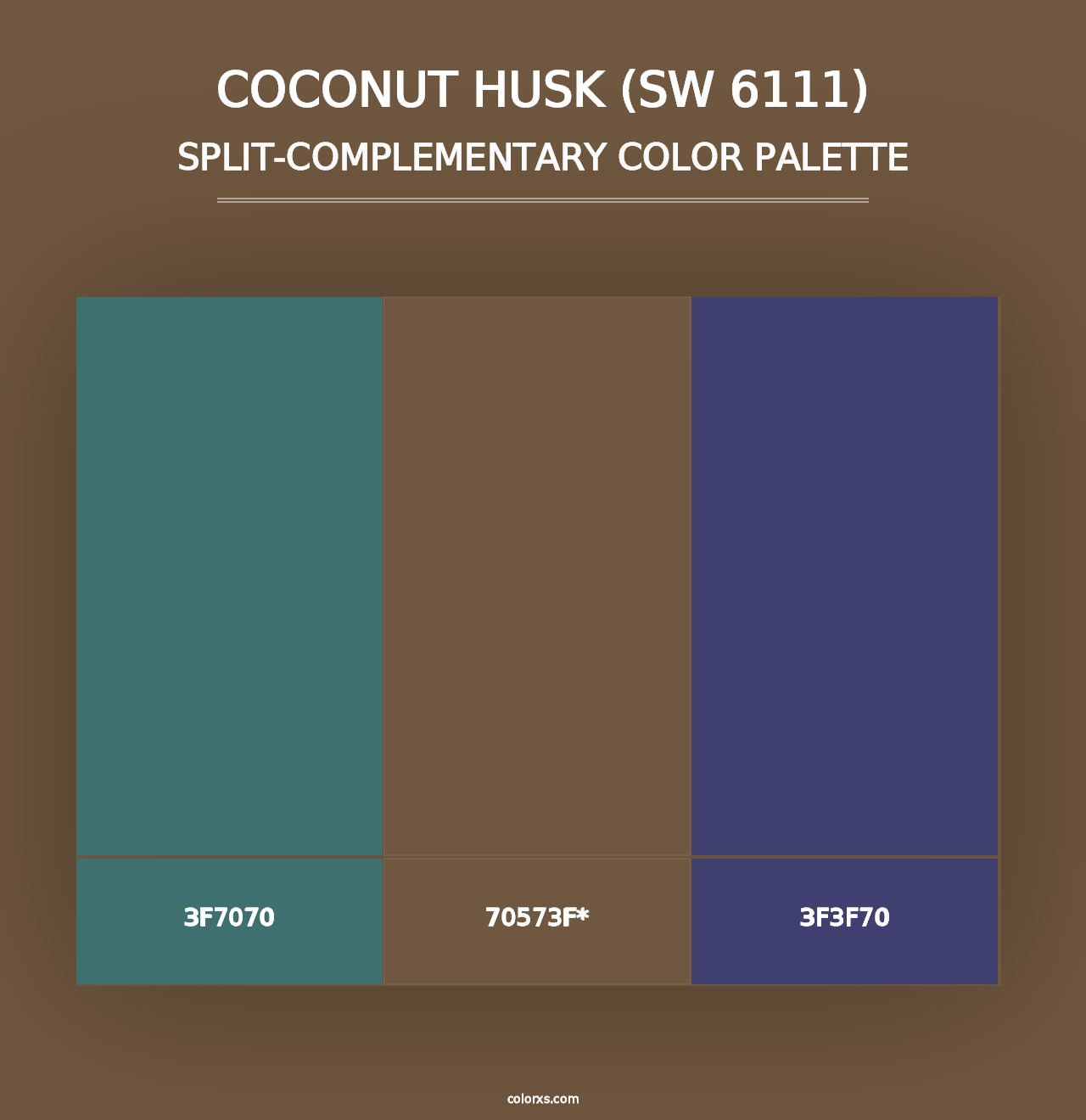 Coconut Husk (SW 6111) - Split-Complementary Color Palette