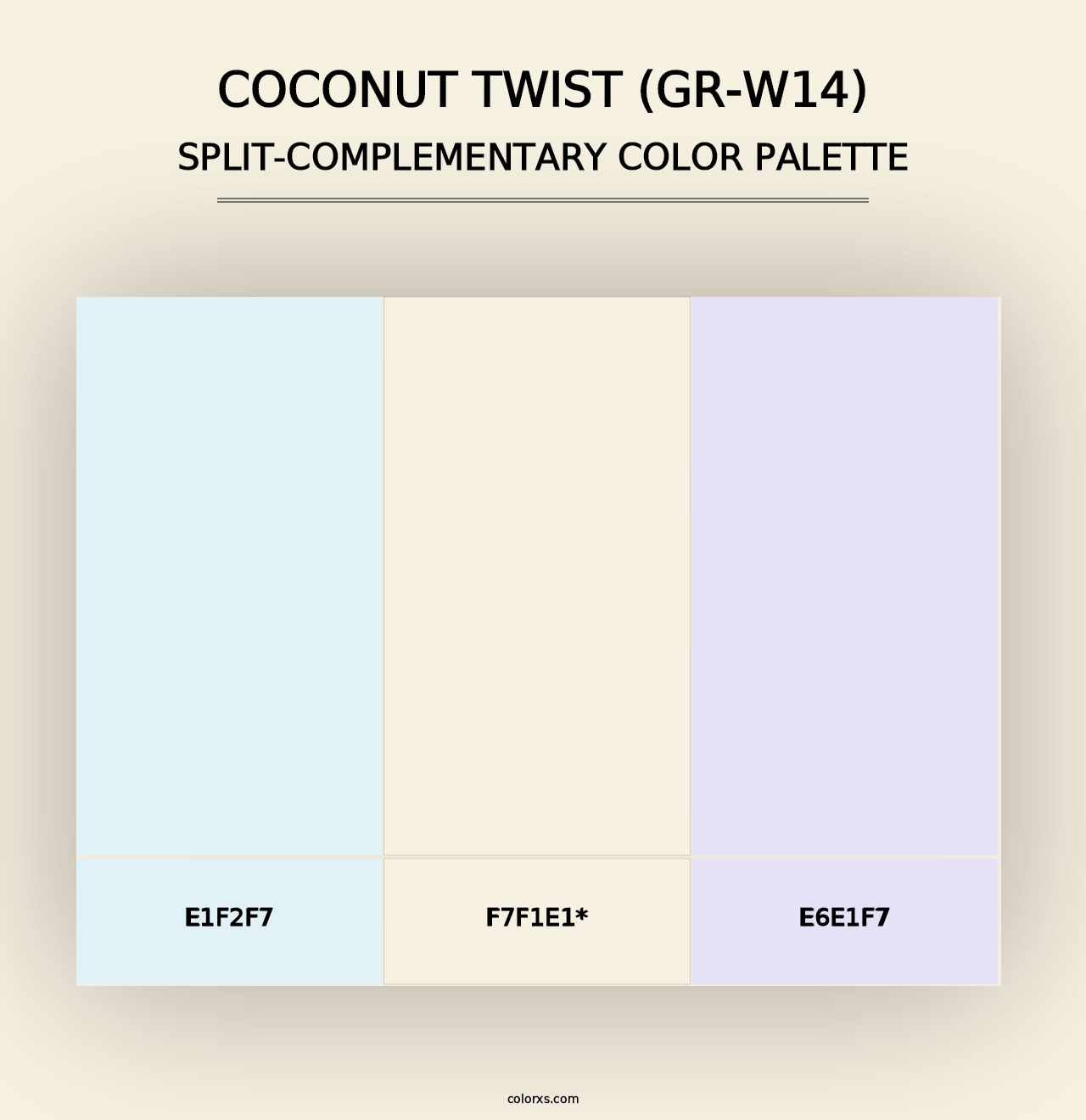 Coconut Twist (GR-W14) - Split-Complementary Color Palette