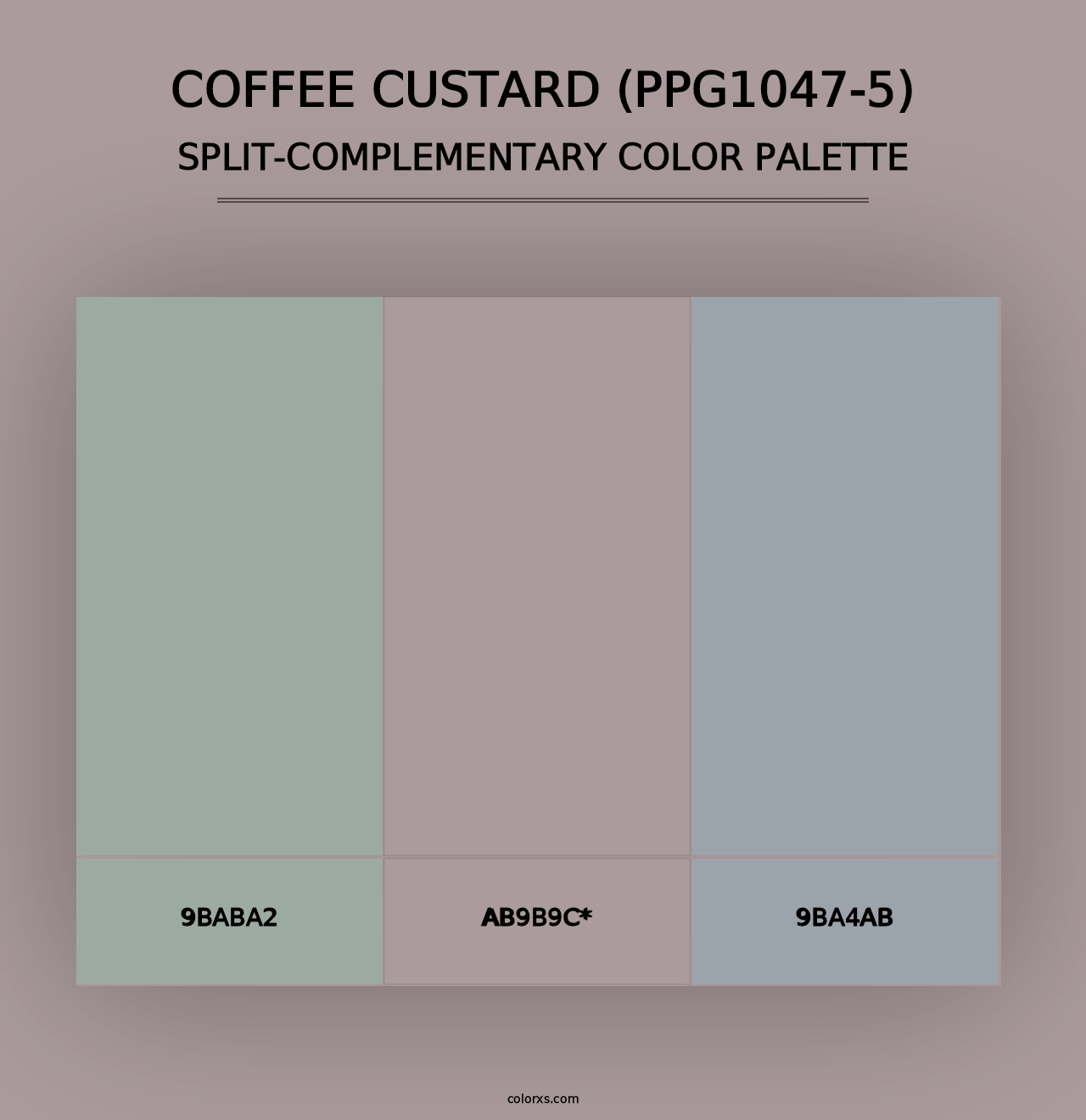 Coffee Custard (PPG1047-5) - Split-Complementary Color Palette