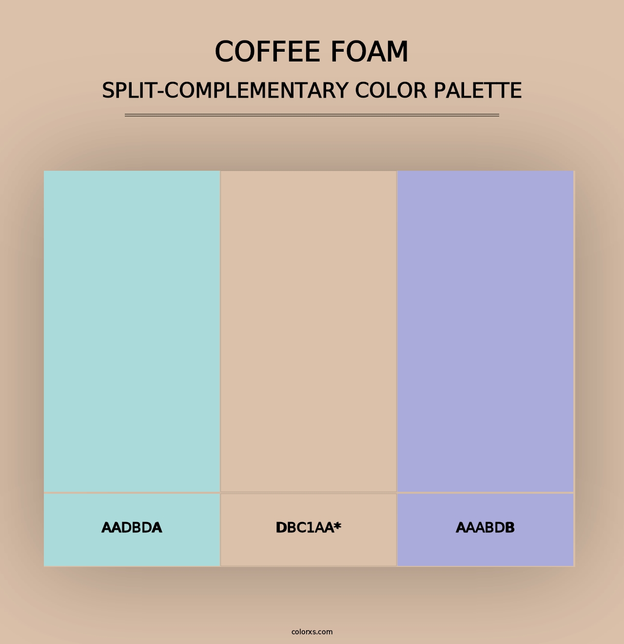 Coffee Foam - Split-Complementary Color Palette