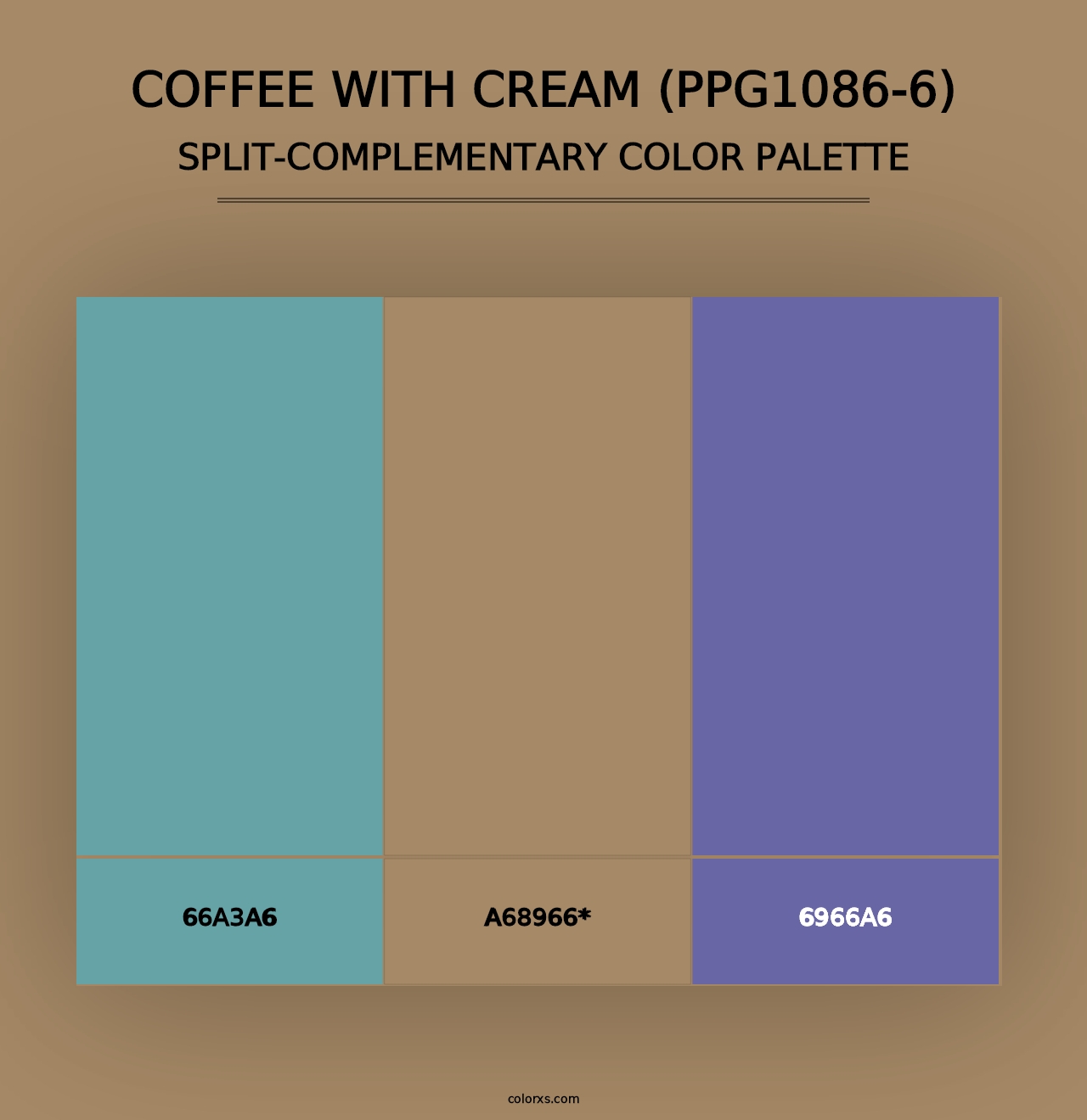 Coffee With Cream (PPG1086-6) - Split-Complementary Color Palette