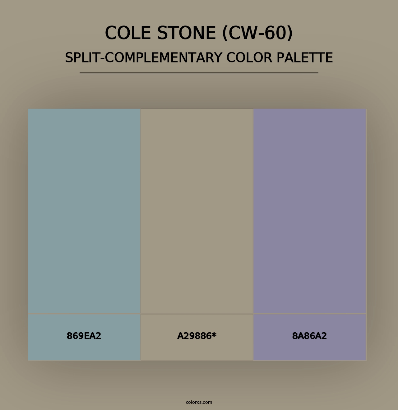 Cole Stone (CW-60) - Split-Complementary Color Palette