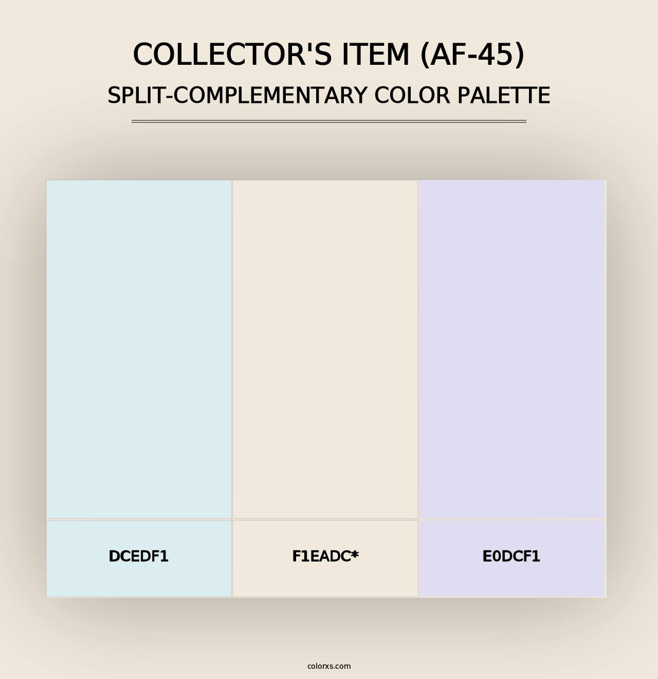 Collector's Item (AF-45) - Split-Complementary Color Palette