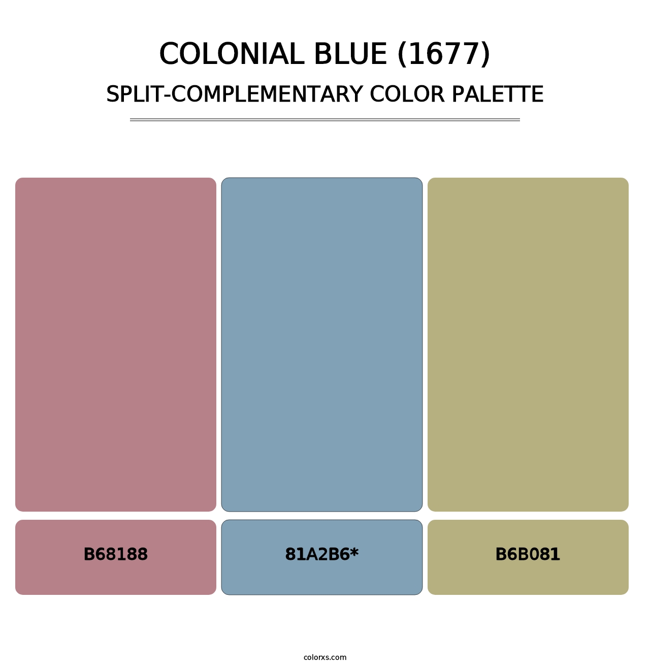 Colonial Blue (1677) - Split-Complementary Color Palette