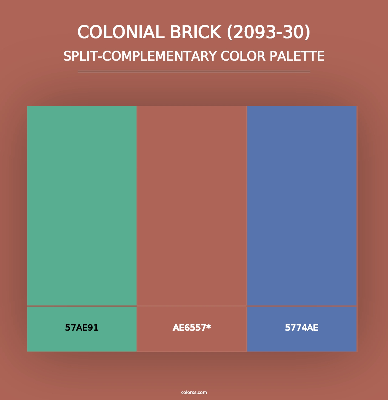 Colonial Brick (2093-30) - Split-Complementary Color Palette