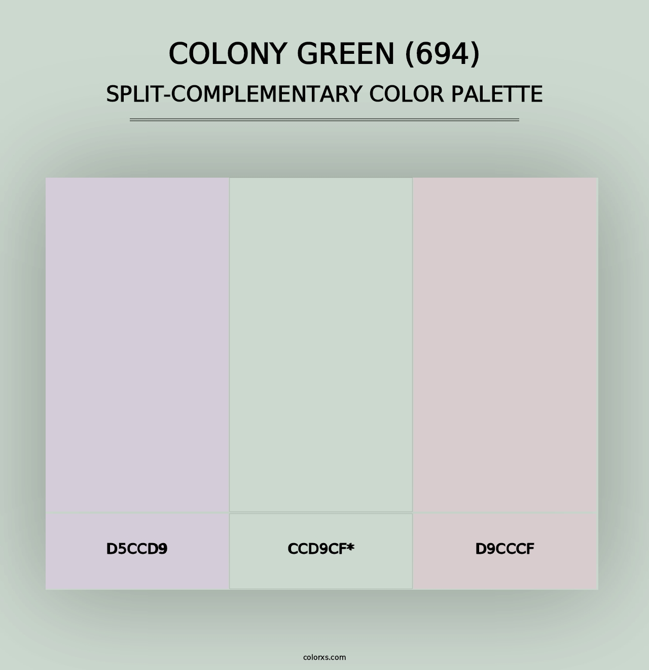 Colony Green (694) - Split-Complementary Color Palette