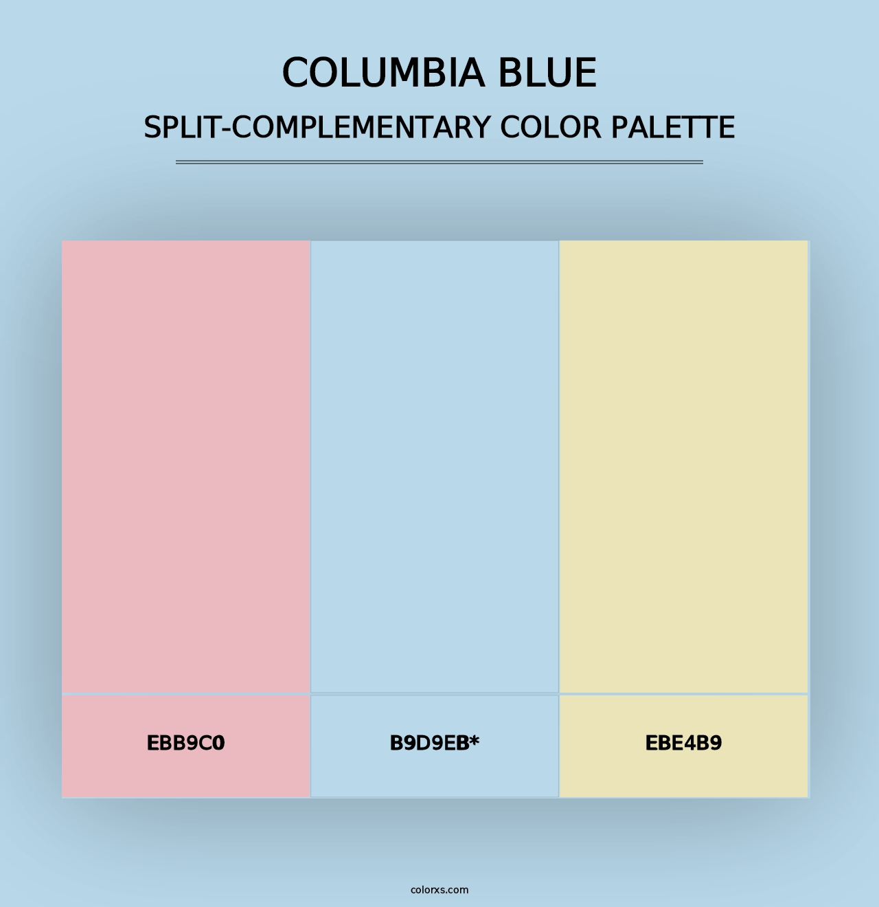 Columbia Blue - Split-Complementary Color Palette