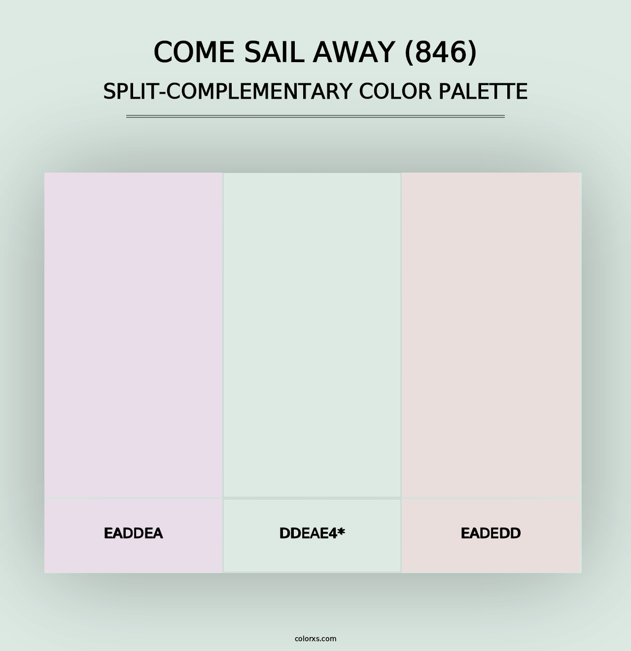 Come Sail Away (846) - Split-Complementary Color Palette