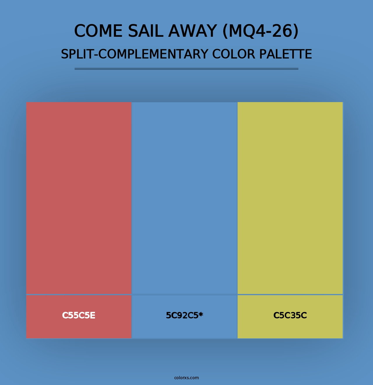 Come Sail Away (MQ4-26) - Split-Complementary Color Palette