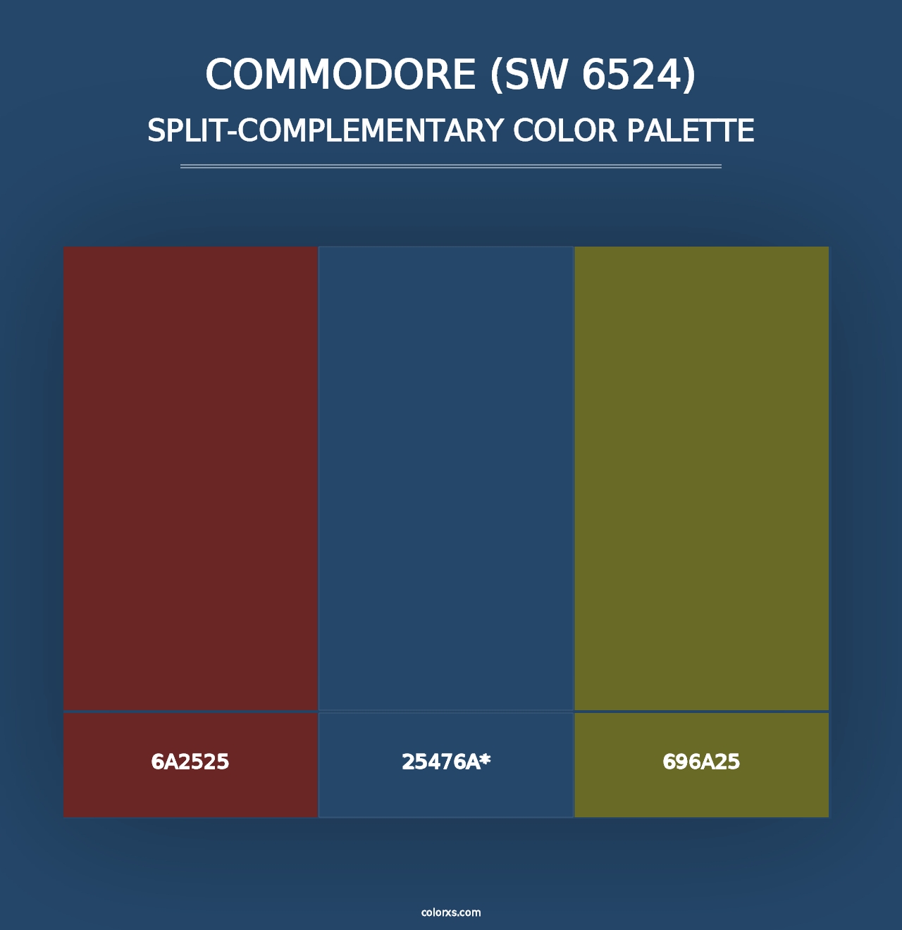 Commodore (SW 6524) - Split-Complementary Color Palette