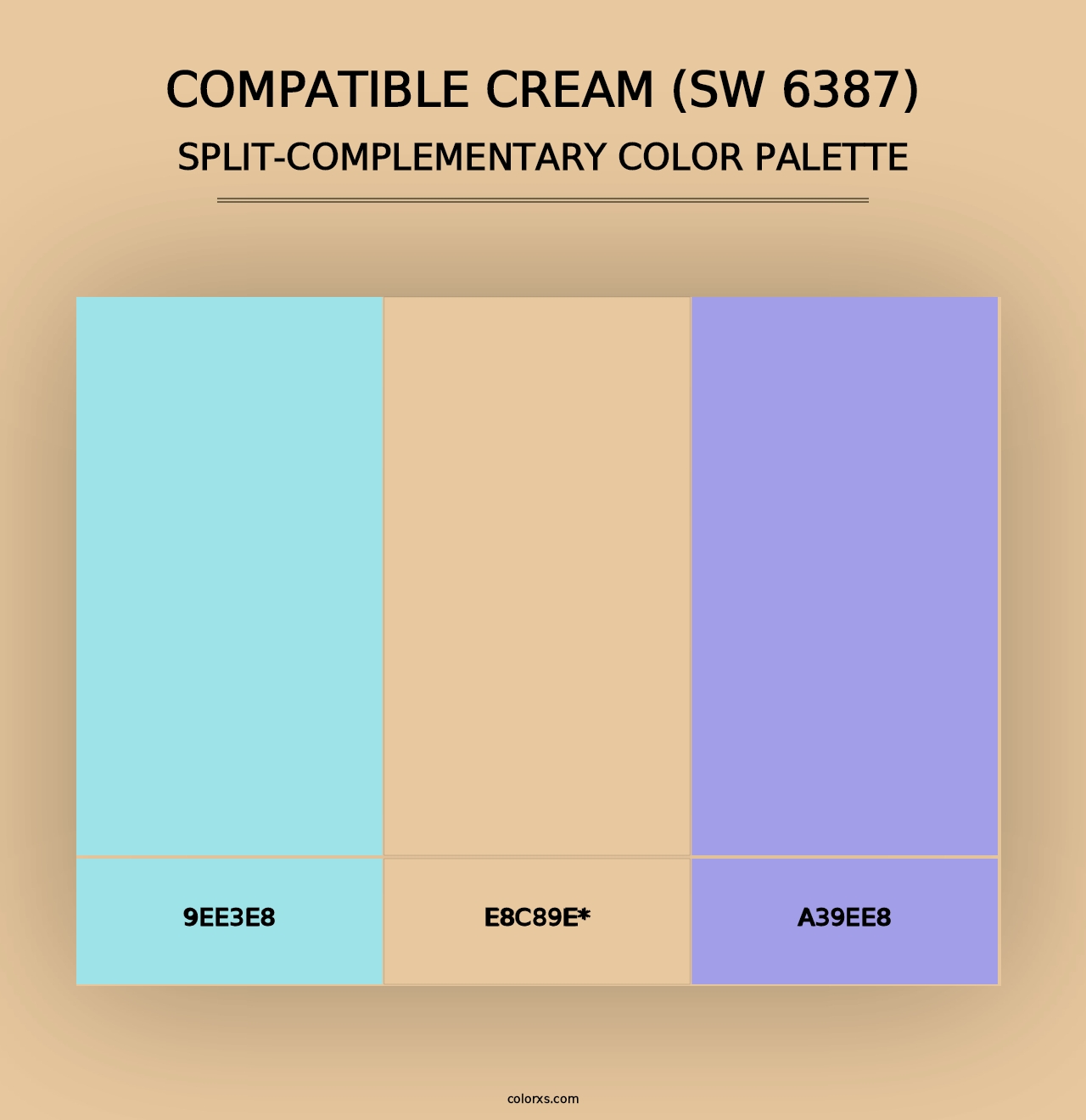 Compatible Cream (SW 6387) - Split-Complementary Color Palette