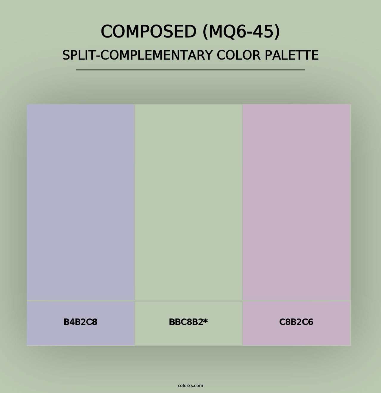 Composed (MQ6-45) - Split-Complementary Color Palette