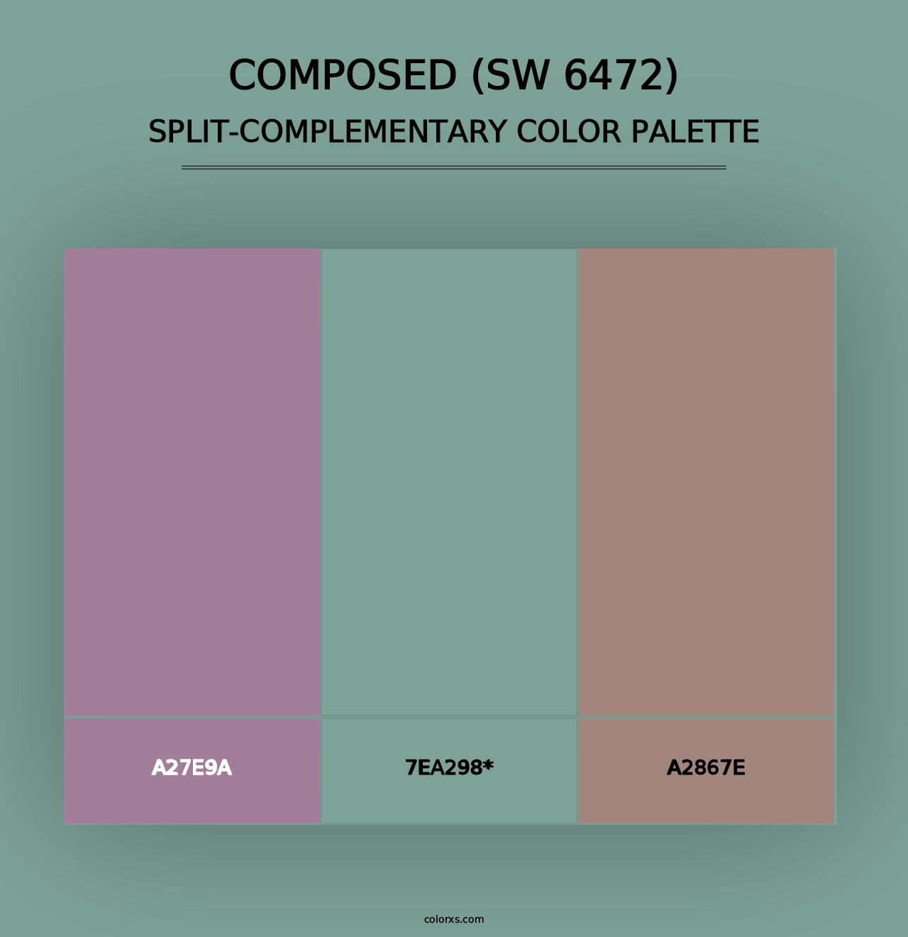 Composed (SW 6472) - Split-Complementary Color Palette