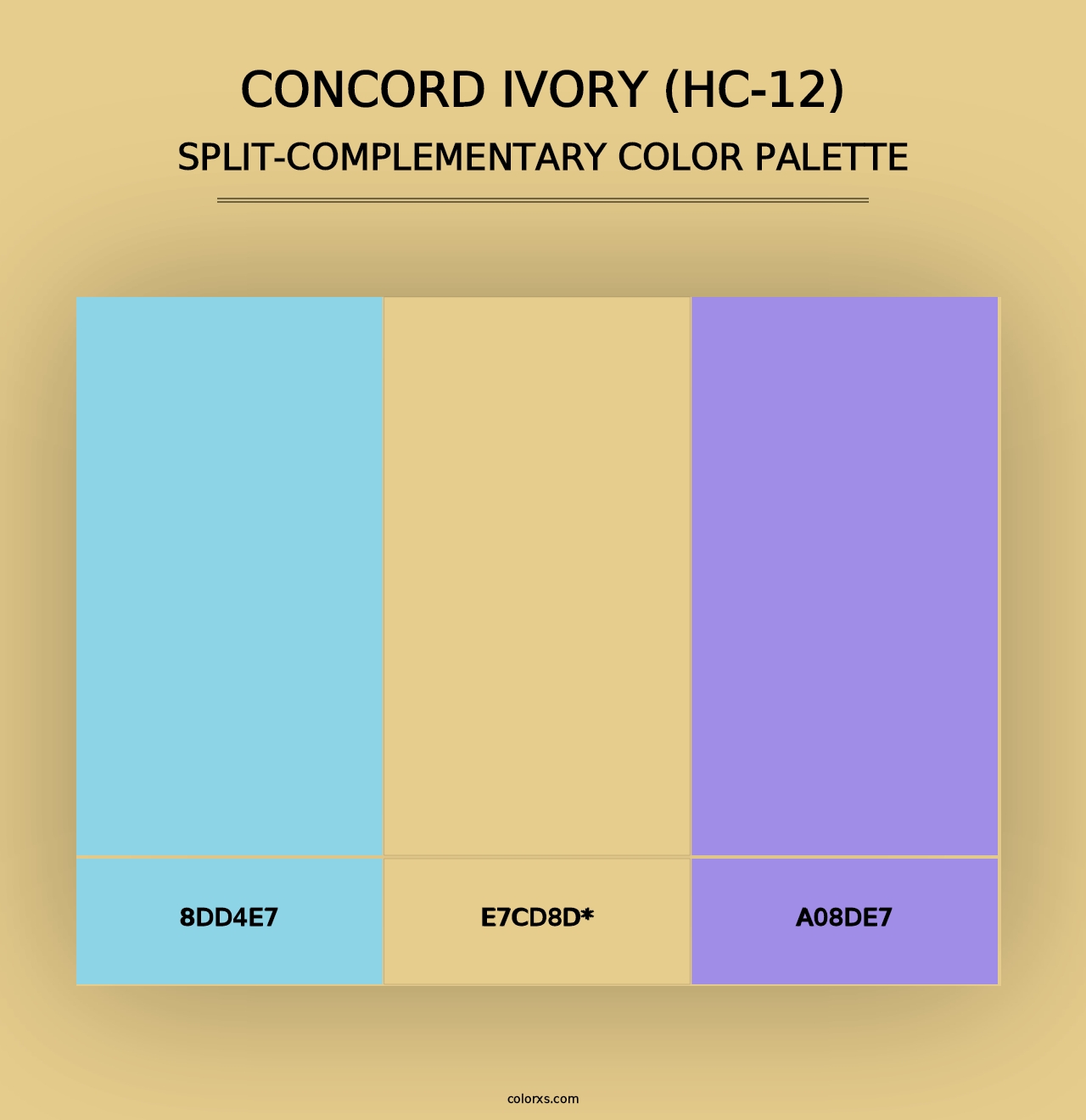 Concord Ivory (HC-12) - Split-Complementary Color Palette