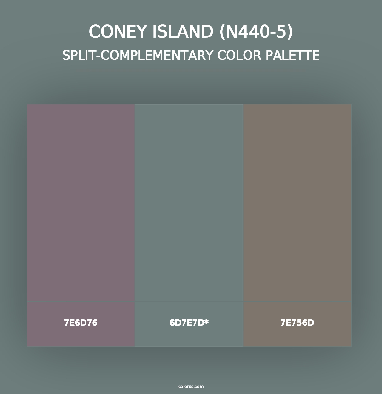 Coney Island (N440-5) - Split-Complementary Color Palette