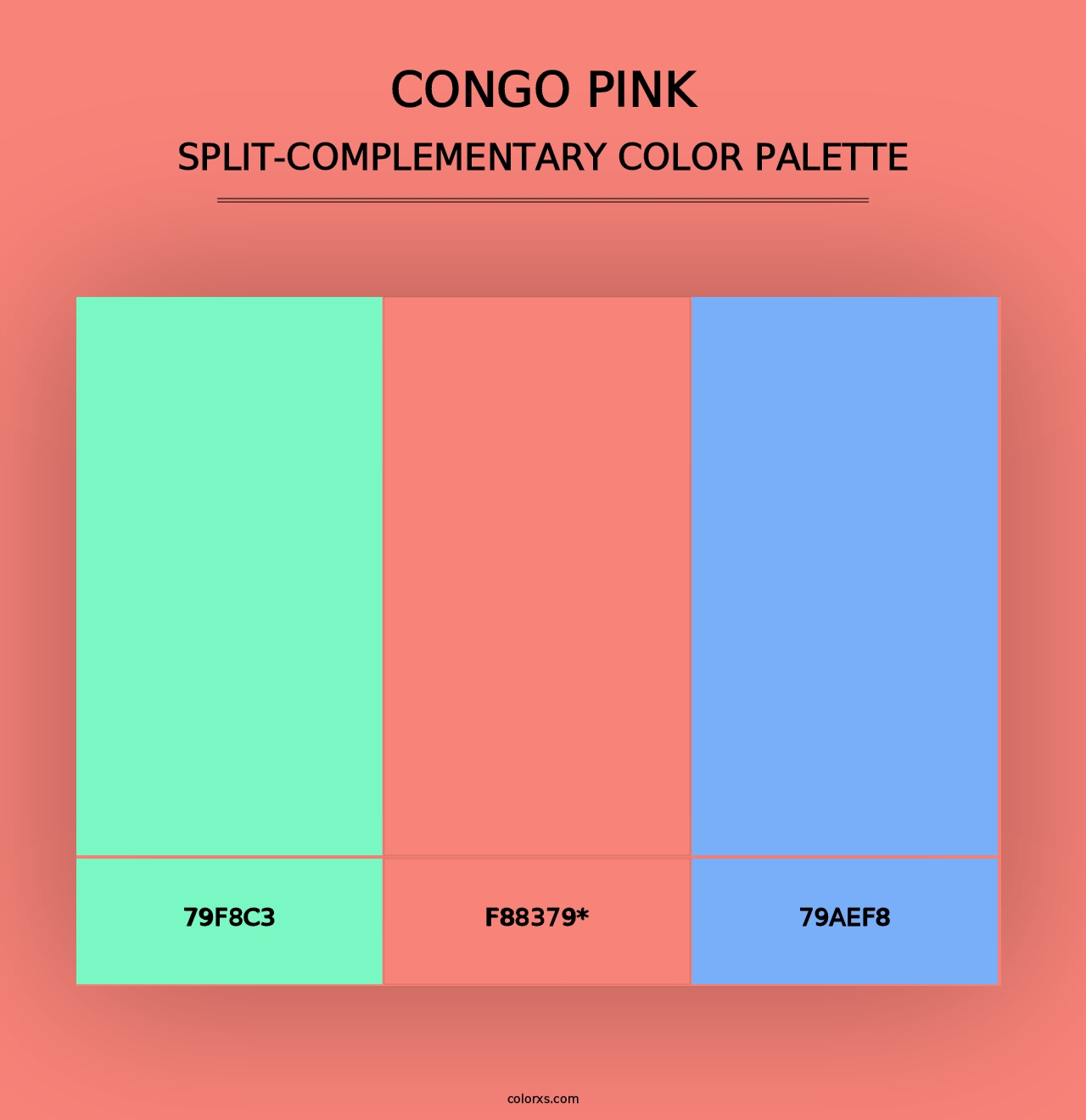 Congo Pink - Split-Complementary Color Palette