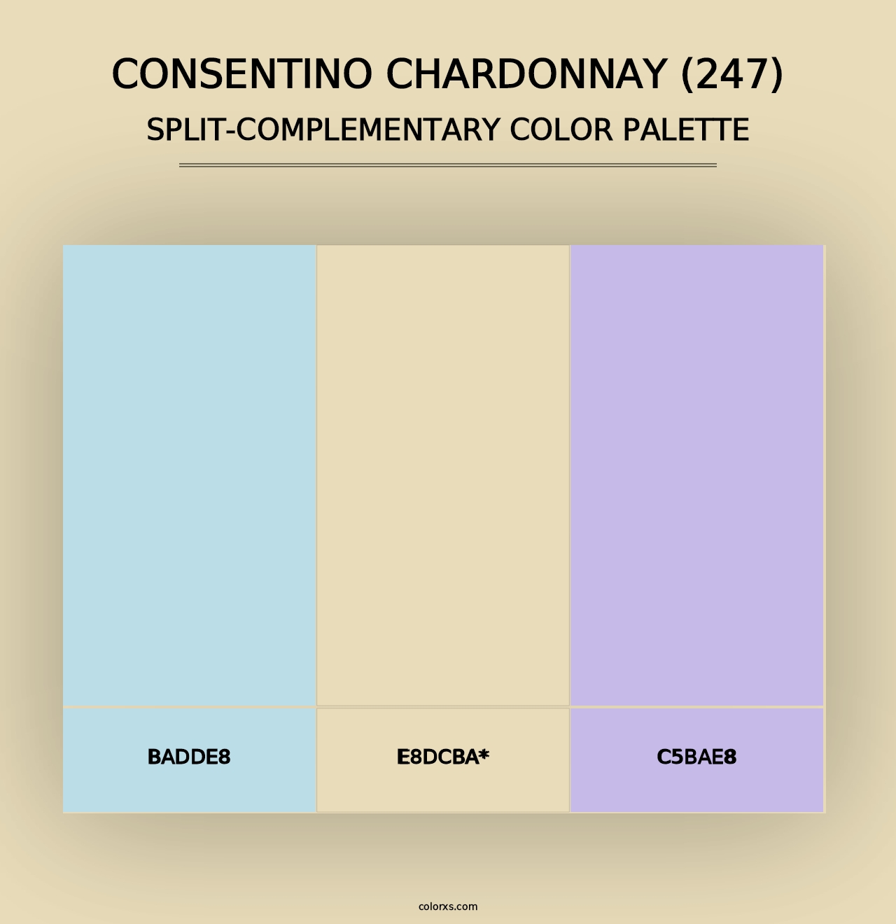 Consentino Chardonnay (247) - Split-Complementary Color Palette