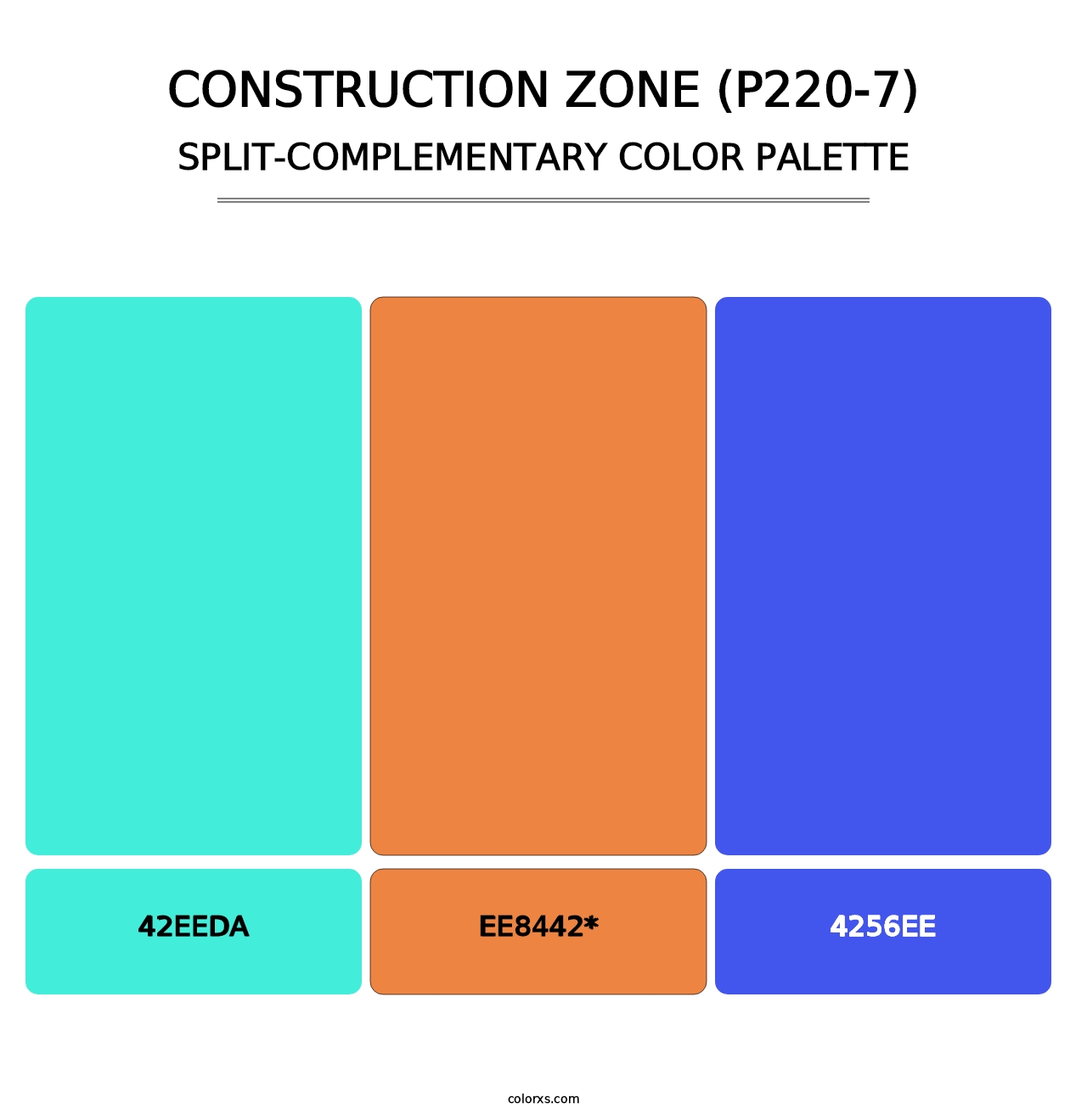 Construction Zone (P220-7) - Split-Complementary Color Palette