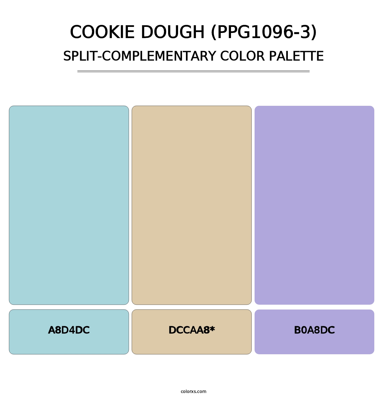 Cookie Dough (PPG1096-3) - Split-Complementary Color Palette