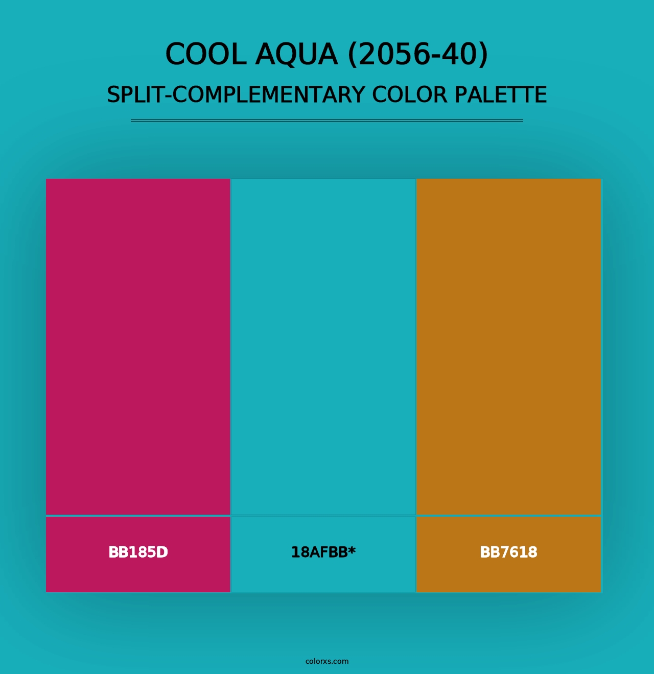 Cool Aqua (2056-40) - Split-Complementary Color Palette