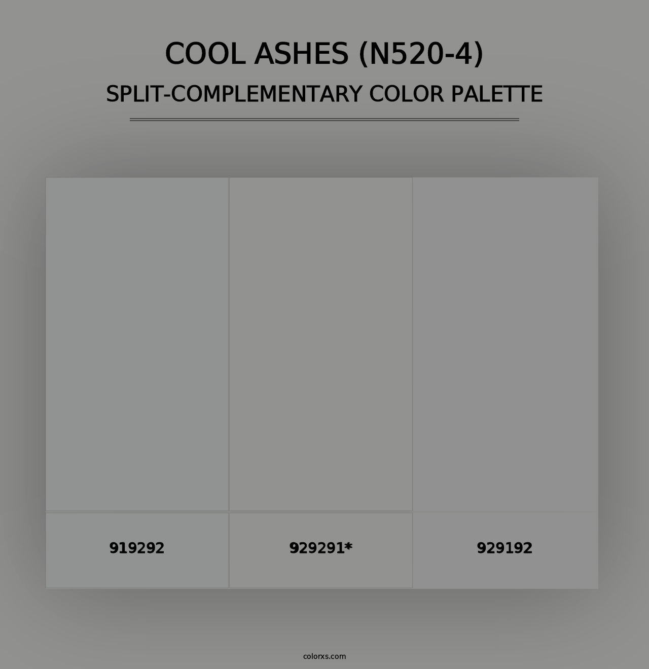 Cool Ashes (N520-4) - Split-Complementary Color Palette