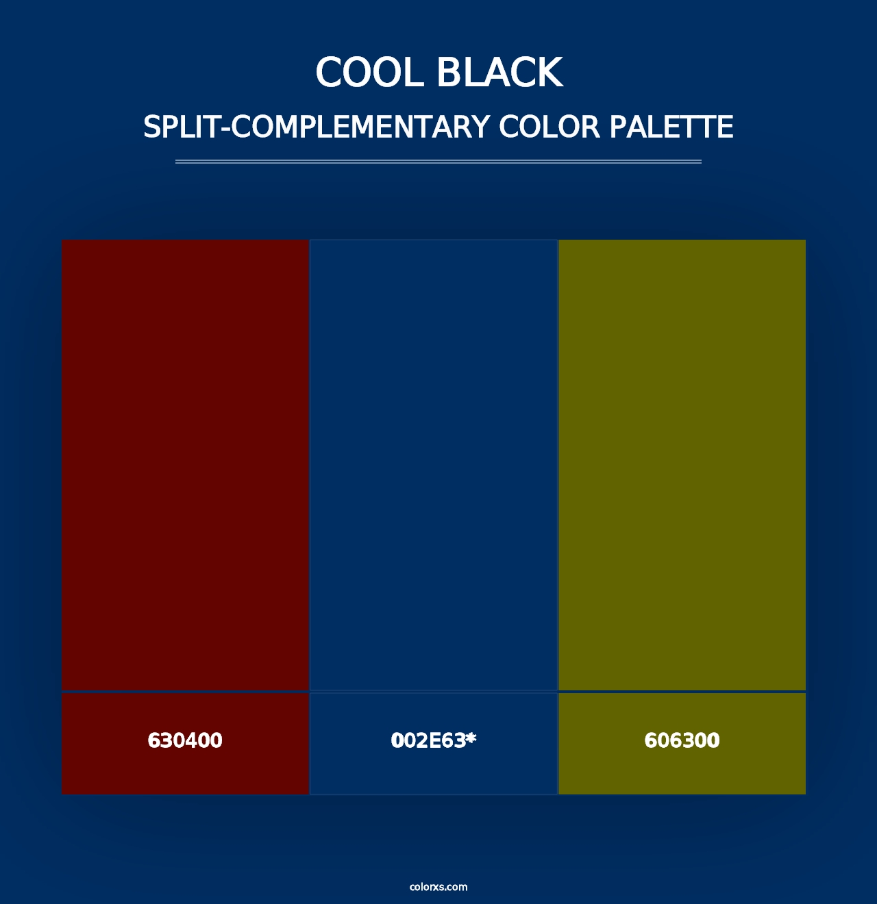 Cool Black - Split-Complementary Color Palette