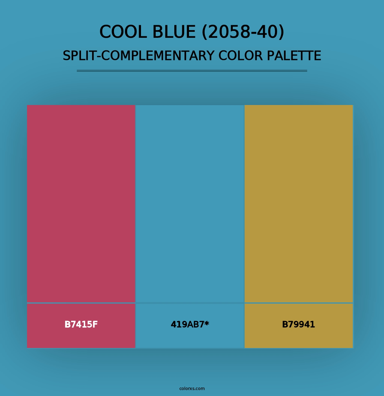 Cool Blue (2058-40) - Split-Complementary Color Palette