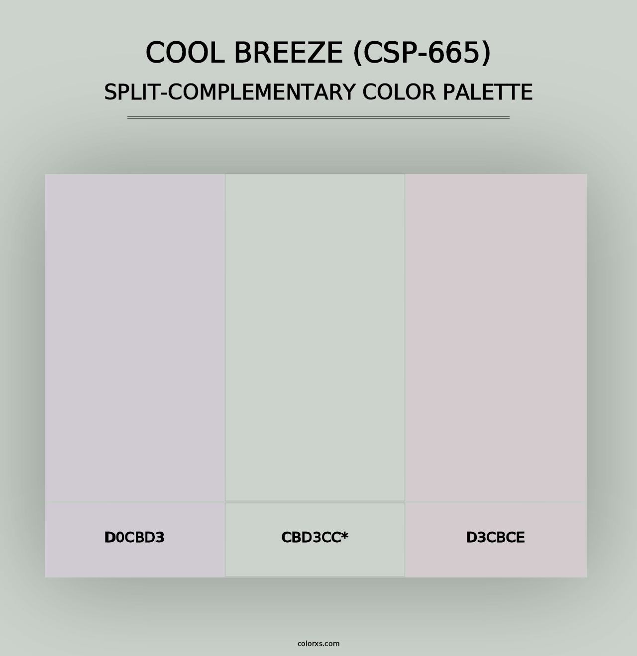 Cool Breeze (CSP-665) - Split-Complementary Color Palette