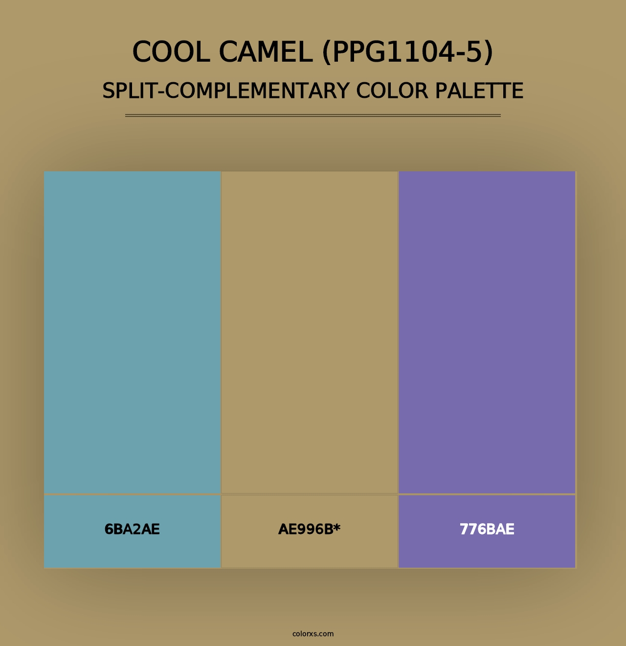 Cool Camel (PPG1104-5) - Split-Complementary Color Palette