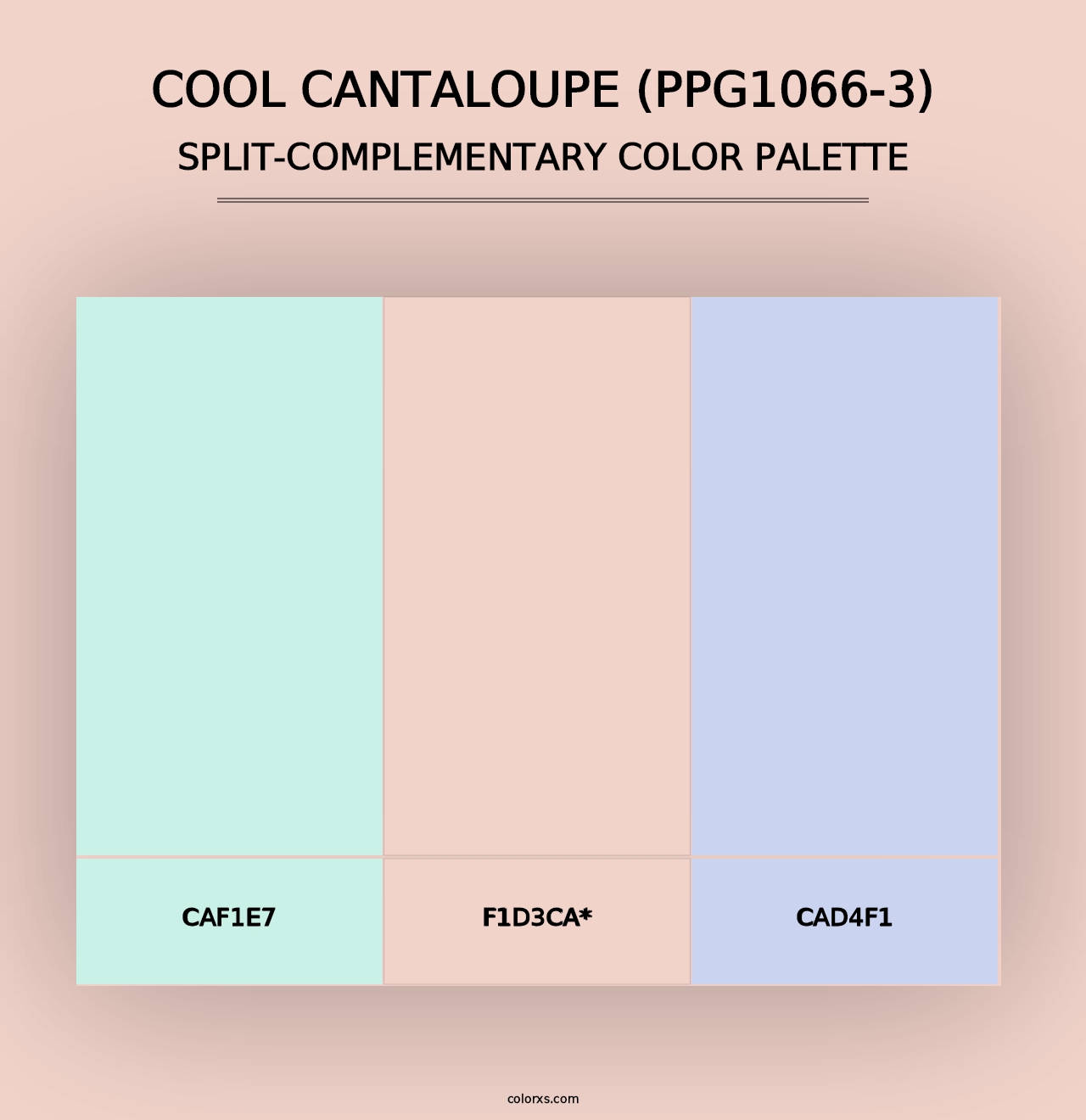 Cool Cantaloupe (PPG1066-3) - Split-Complementary Color Palette