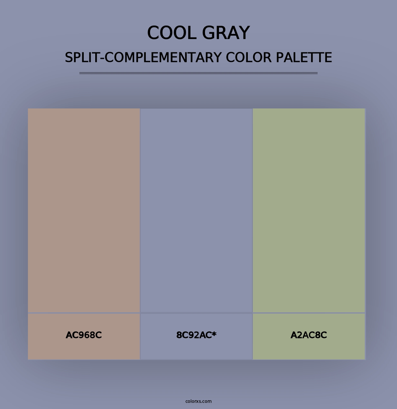 Cool Gray - Split-Complementary Color Palette