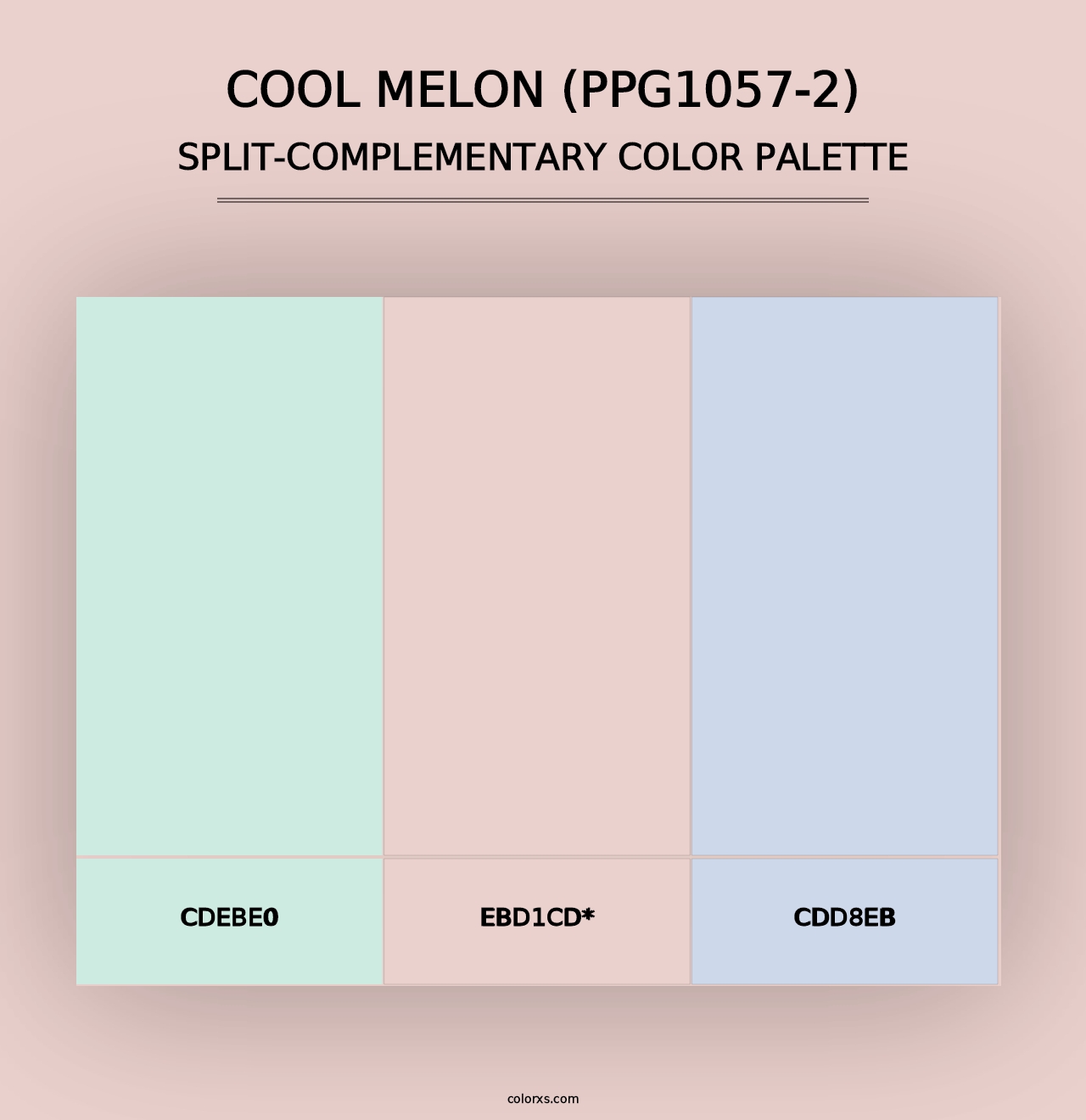 Cool Melon (PPG1057-2) - Split-Complementary Color Palette