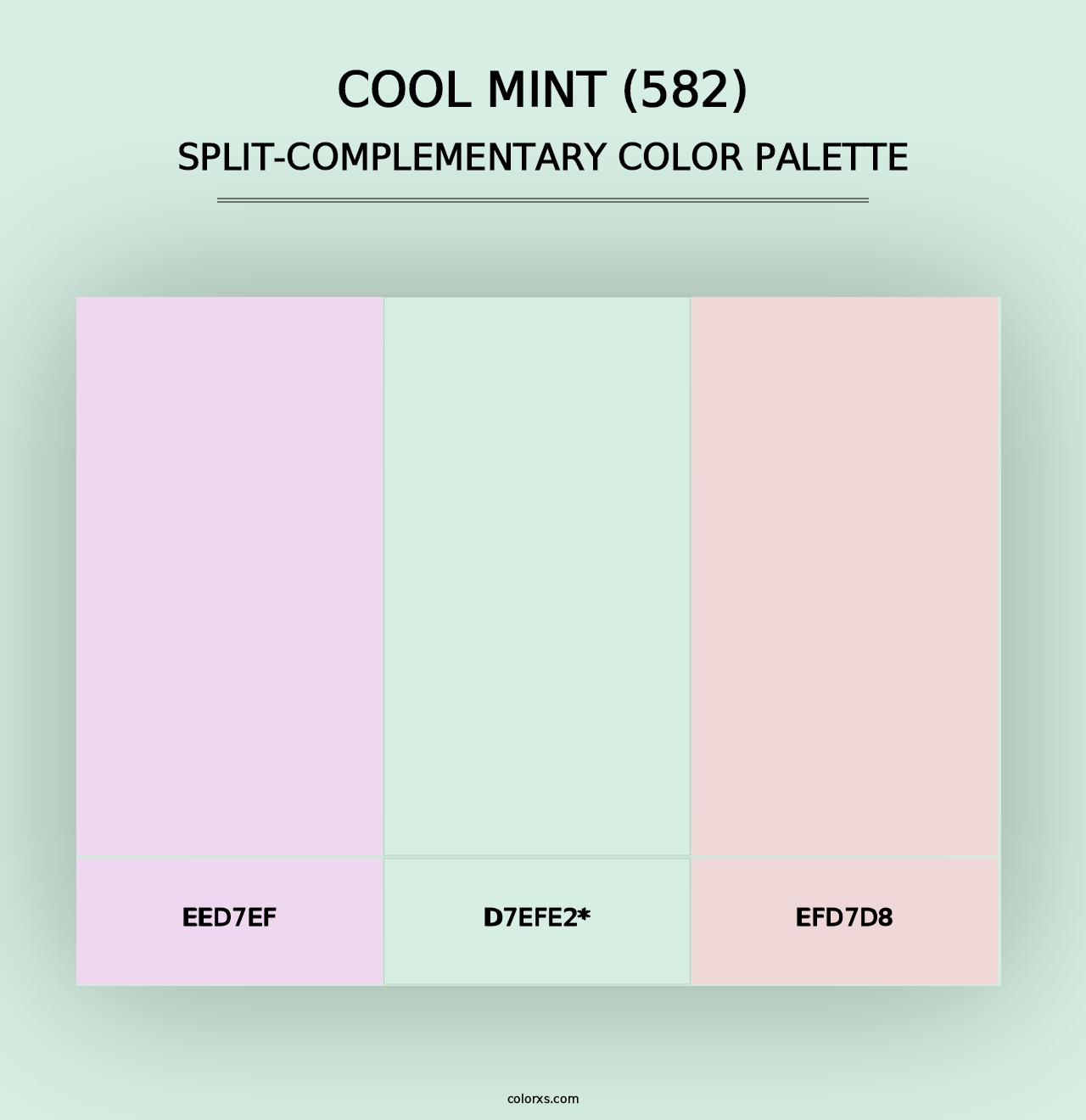 Cool Mint (582) - Split-Complementary Color Palette