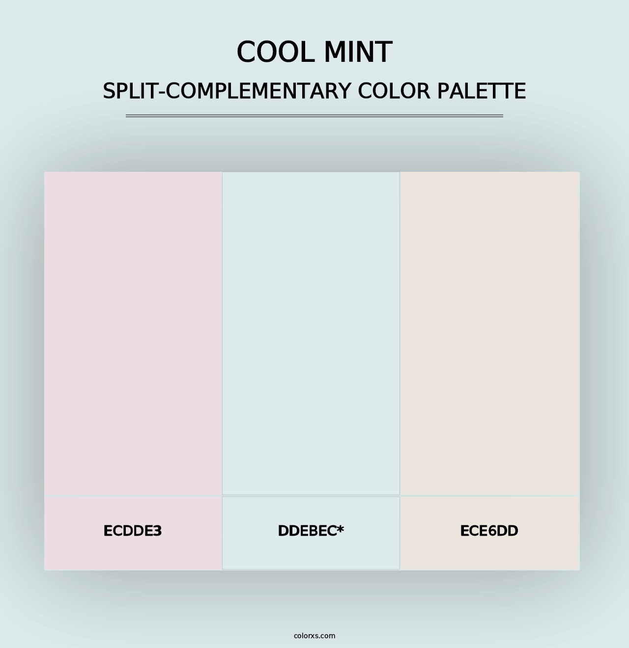 Cool Mint - Split-Complementary Color Palette