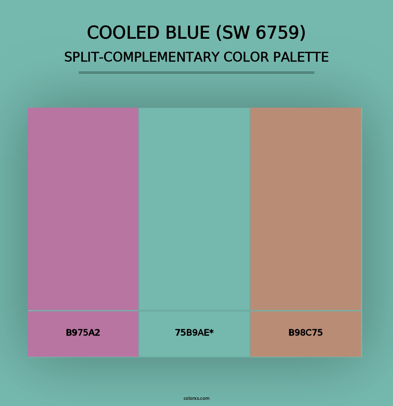 Cooled Blue (SW 6759) - Split-Complementary Color Palette