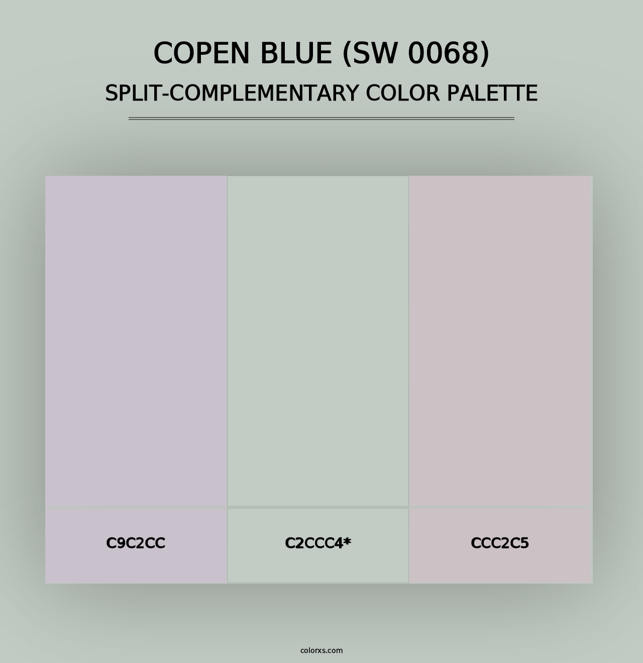 Copen Blue (SW 0068) - Split-Complementary Color Palette