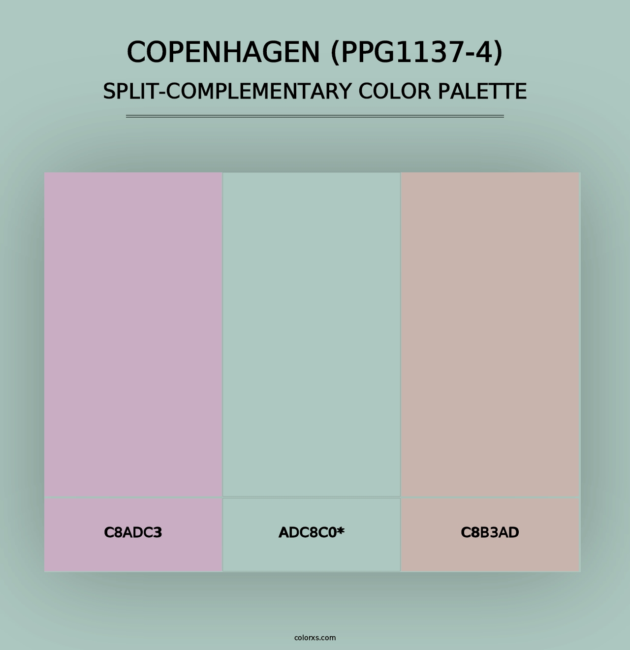 Copenhagen (PPG1137-4) - Split-Complementary Color Palette