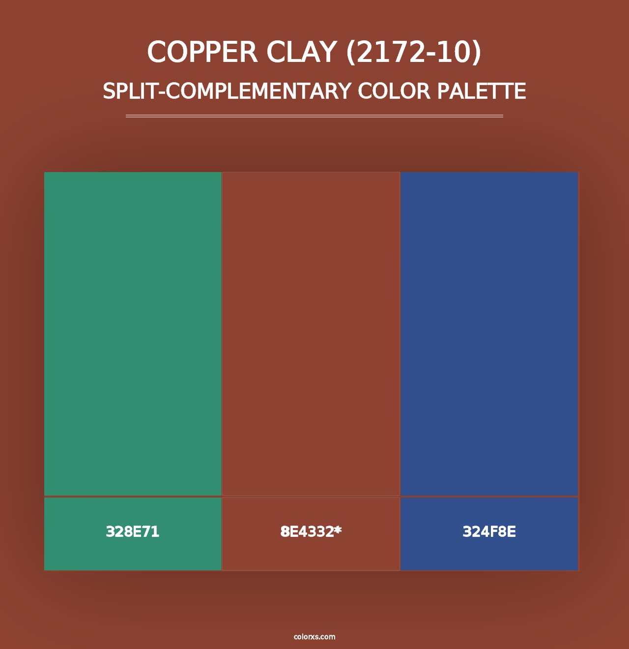 Copper Clay (2172-10) - Split-Complementary Color Palette